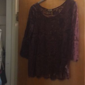 Long sleeved lace blouse